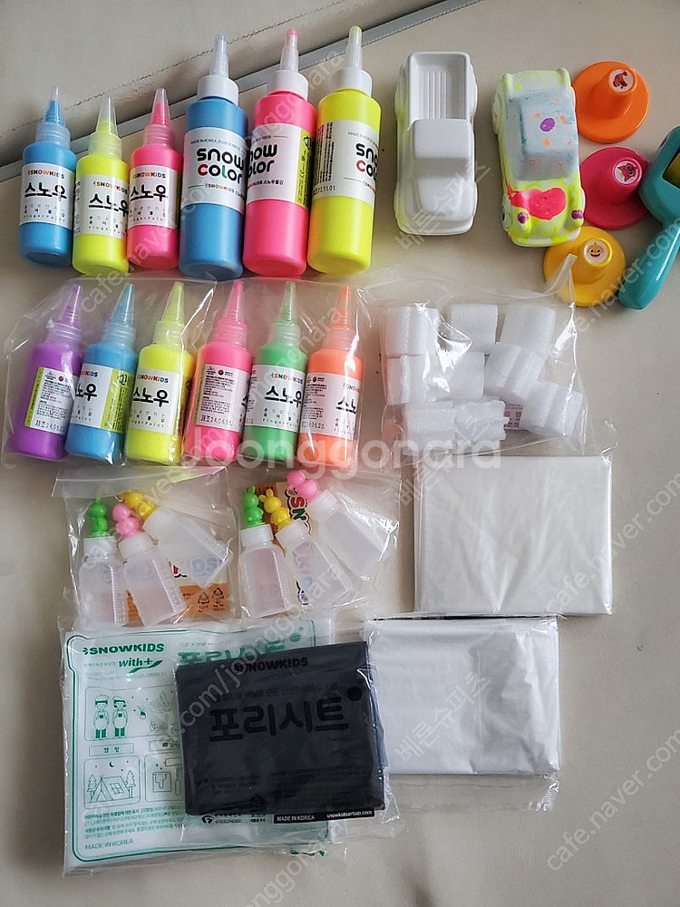 스노우키즈물감 아기 물감 놀이용품 손으로만지는 유아물감--0