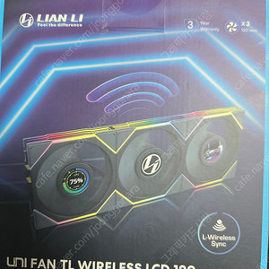 리안리 uni fan tl wireless lcd 120 블랙 정방향 3팩