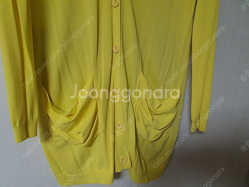 여성 노랑 롱 가디건 봄여름용--1