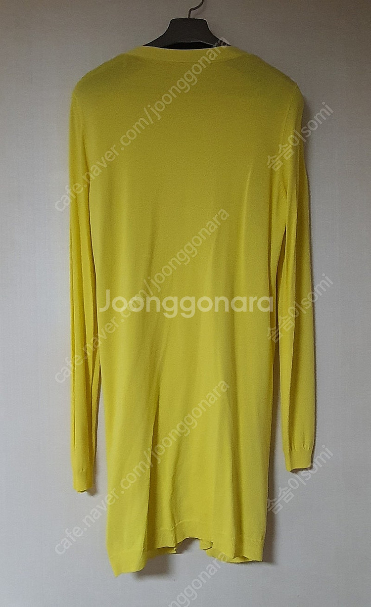 여성 노랑 롱 가디건 봄여름용--2