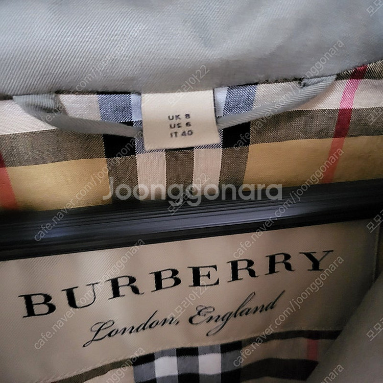 버버리 사이드 슬릿 트렌치 코트[초코그린)--1