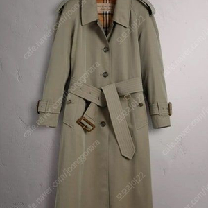 버버리 사이드 슬릿 트렌치 코트[초코그린)