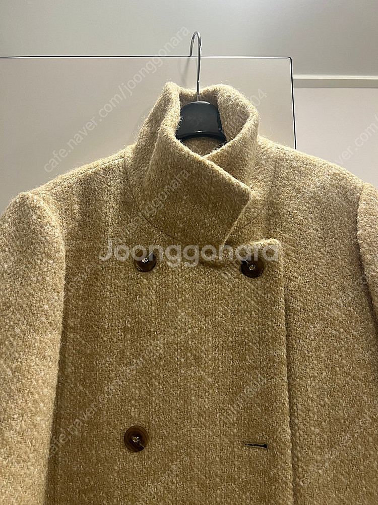 오브제 품절 하이넥 코트--2