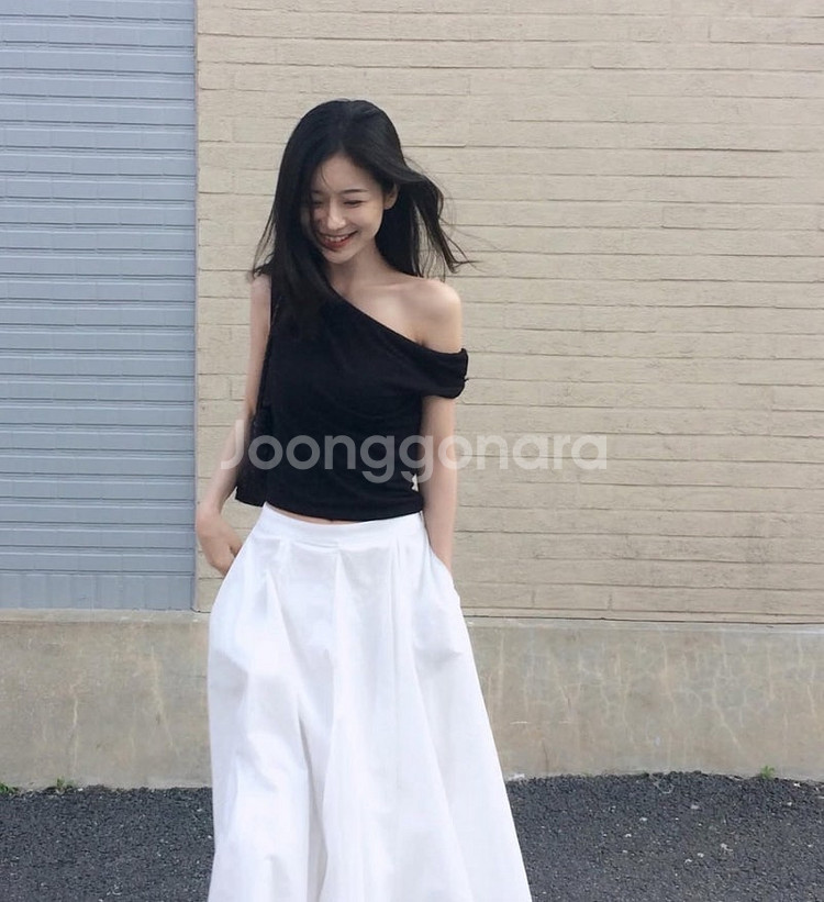 윤슬샵 amorino 아모리노 화이트 롱 스커트--0