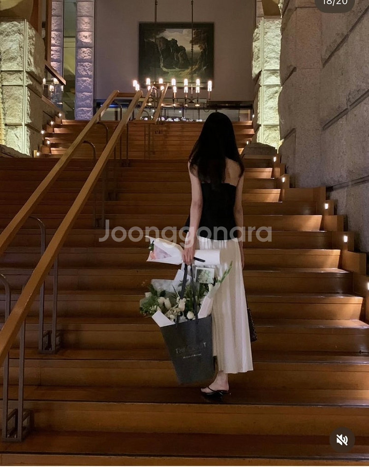 윤슬샵 amorino 아모리노 화이트 롱 스커트--3