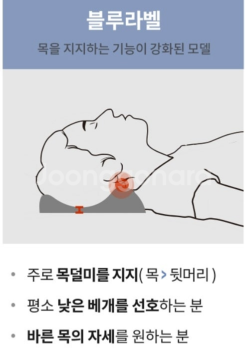 가누다베개 블루라벨 피아노에어 경추베개 정가25만원--6