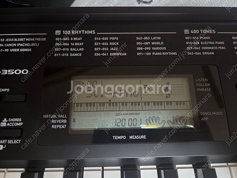 국내정발 카시오 전자피아노 건반 팝니다 CTK-3500--1