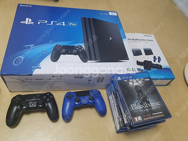 ps4 프로 1테라 풀박 패드2개 삼성t5 외장ssd2...--2
