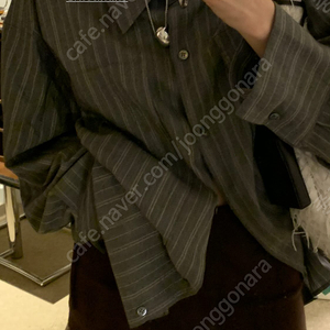 리본빛 ribbonbit Cliff Gray Stripe Shirt 스트라이프 셔츠