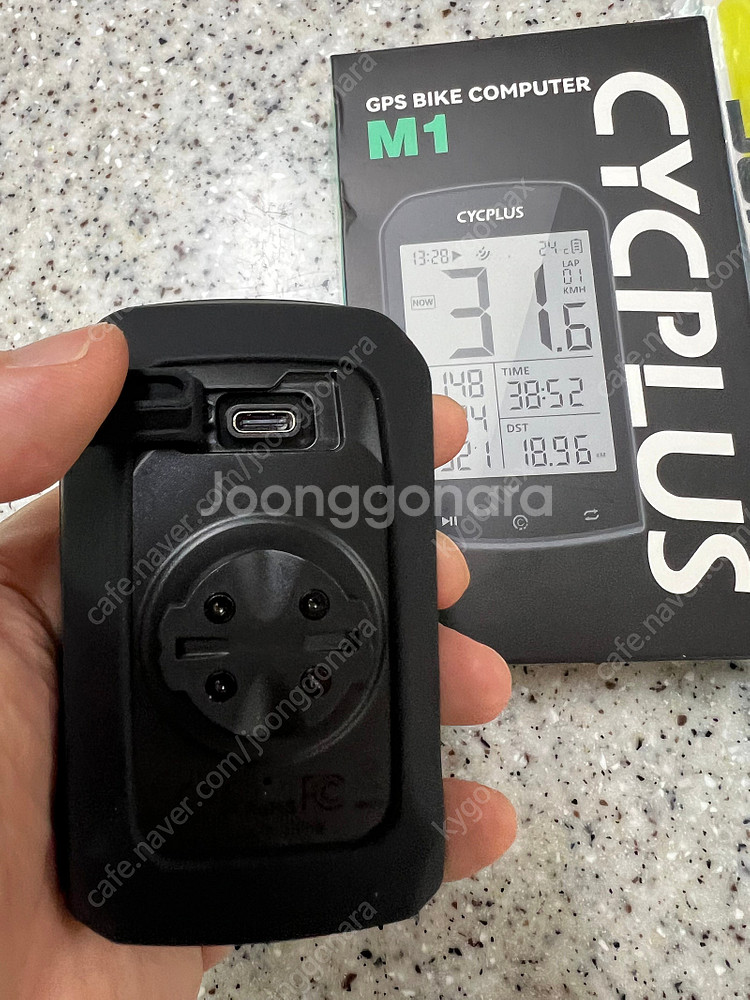 GPS 자전거 대화면 속도계 C타입 충전식 거치대 서비...--7