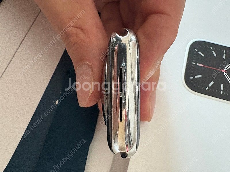 애플워치6 44mm 스테인리스 실버--4
