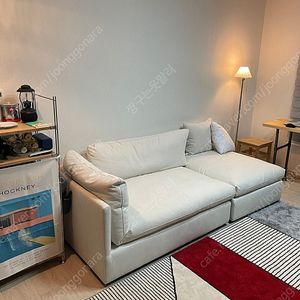 한샘 보네르 패브릭소파 + 스툴