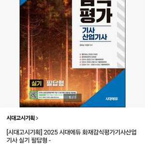 2025년 시대고시 화재감식평가기사 필답형 팔아요