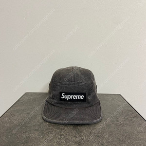 슈프림 스톤 워시드 블랙 박스로고 캠프캡 모자