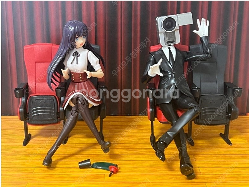 넨드로이드 영화관 극장 의자 피규어 미니 인테리어 미니어처 소품--6