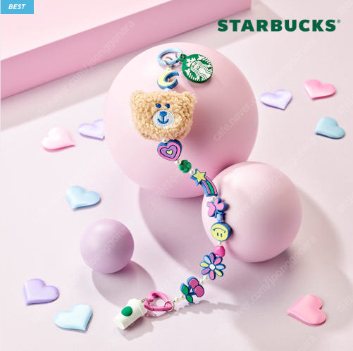 스타벅스 타월세트 /캠퍼스 베어리참/ 엔젤 베어리 스타키체인 /키링 딜라이트 / 스프링 앨범 키 체인 /파우치/블라... 이미지