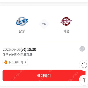 9/5 삼성 vs 키움 1루 스카이 하단 6연석