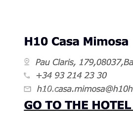 H10 Casa Mimosa(카사미모사) - 바르셀로나 숙소 클래식룸 /성인 2명 /(25.10.14~19) 양도 - 날짜변경가능