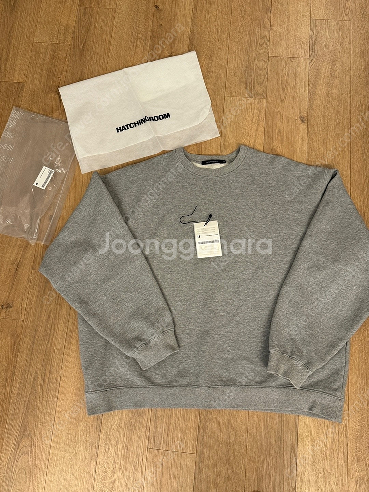 해칭룸 Wide Crop SweatShirt Melan...--3