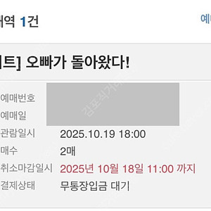 황영웅 콘서트 토요일 2연석