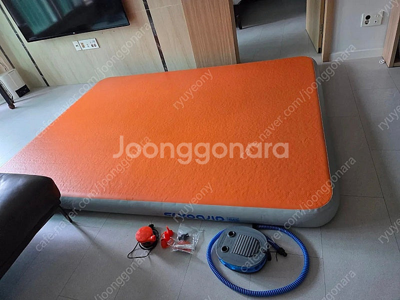 캠핑 에어매트 에어박스 260 200 15 상태 에어펌...--0
