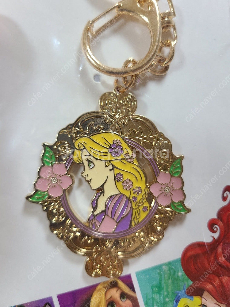 디즈니 프린세스 인어공주 에리얼 라푼젤 Disney 프린세스 키홀더 키링 2종 세트--1