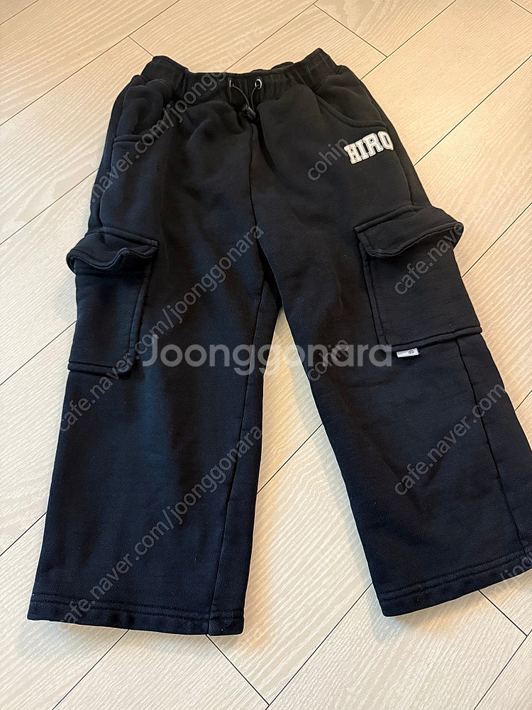 히로 구상 블랭크스웻팬츠 블랙 120--0