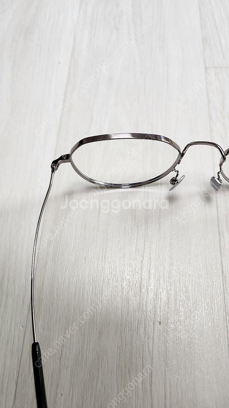 애쉬크로프트 휴즈3 55사이즈 앤틱실버 빅사이즈 티타늄 안경테--0