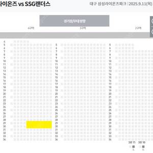 11일 삼성 SSG 블루존 2연석 편한자리 삼성라이온즈