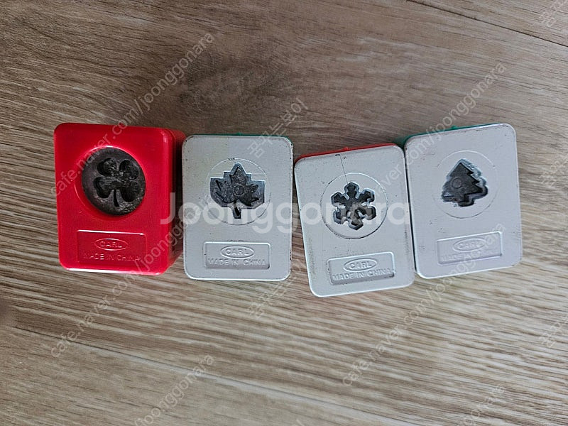 칼 크래프트 모양펀치 4종 세트(눈꽃, 단풍잎, 트리,...--1