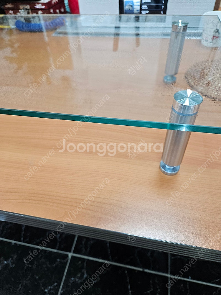 듀얼 모니터 강화유리받침대 EZ MT-1000 2개--2