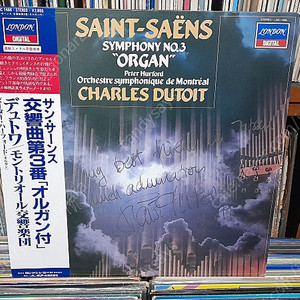 LP - Charles Dutoit 샤를 뒤투아 Saint Saens 생상 심포니 3번 Organ 친필 글귀와 싸인 엘피