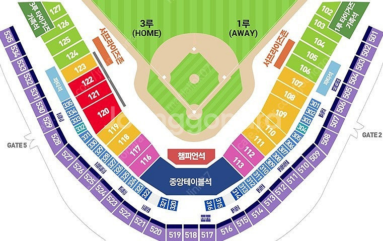 9/10(수) 11(목) 기아 타이거즈 챔피언석. 중앙...--0