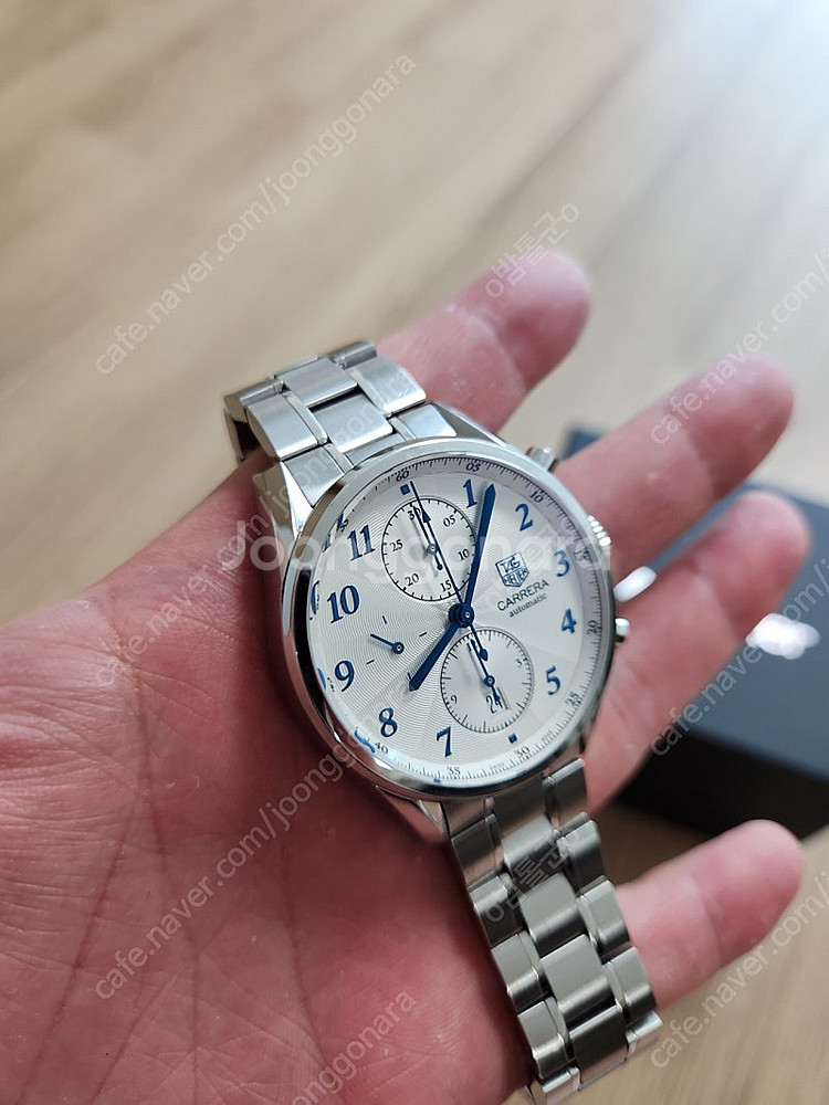 태그호이어 까레라 헤리티지 블루핸즈 크로노--1