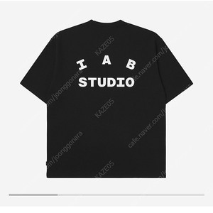 iabstudio 반팔 티셔츠 블랙 L 사이즈