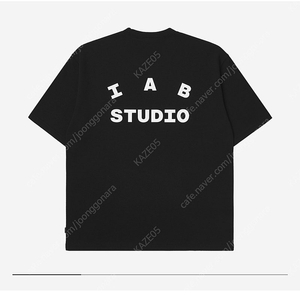 iabstudio 반팔 티셔츠 블랙 L 사이즈