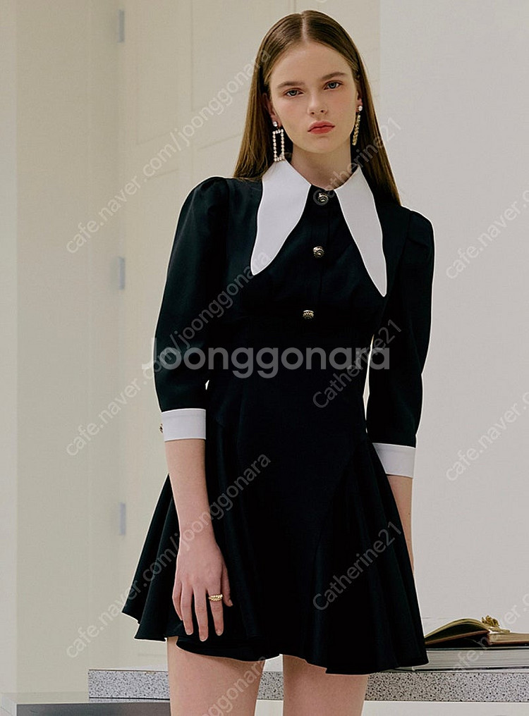 [에스블랑]아이브 리즈 착용 블랙 원피스(85size/...--0