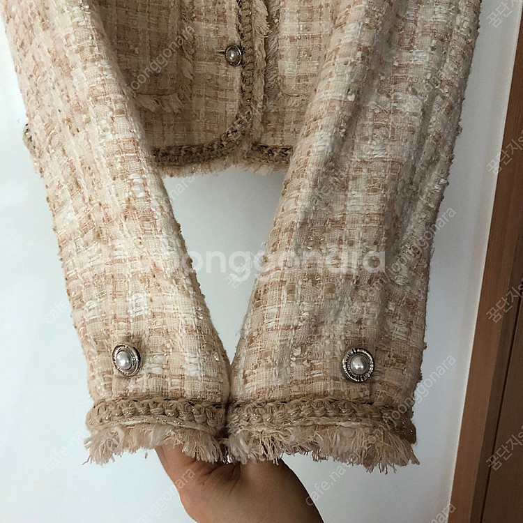 수입 보세 진주 라운드 크롭 숏 트위드 자켓 하객룩 결...--6