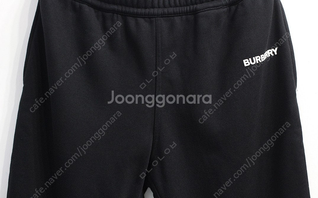 버버리 로고 프린트 코튼 조깅 팬츠 블랙 M 새상품--1