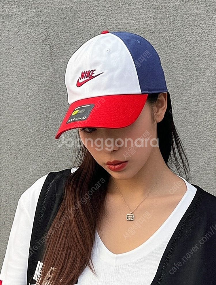 (초레어) NIKE 나이키 헤리티지86 레드/네이비/화이트 프랑스 코리아 볼캡 모자--7