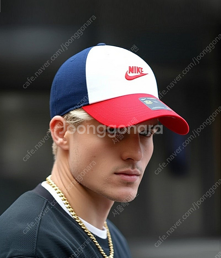 (초레어) NIKE 나이키 헤리티지86 레드/네이비/화이트 프랑스 코리아 볼캡 모자--8