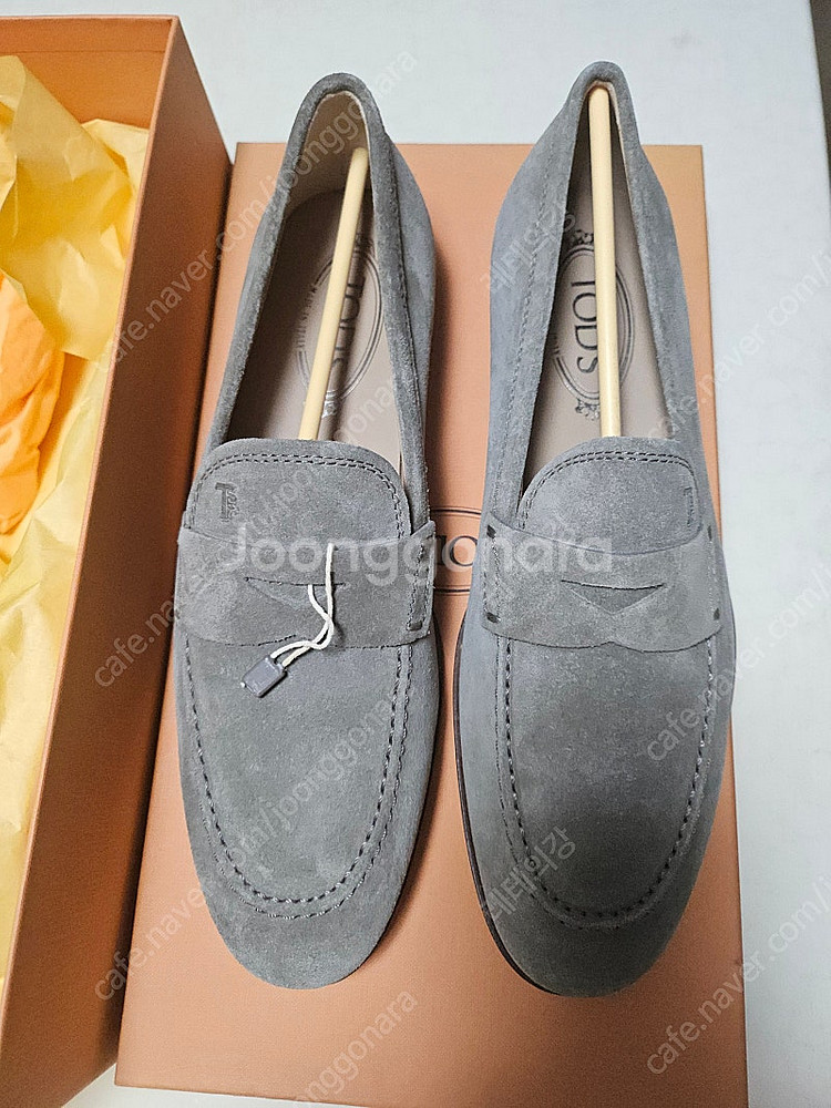 토즈(TOD'S) / 스웨이드 모카신 로퍼 / 그레이--3