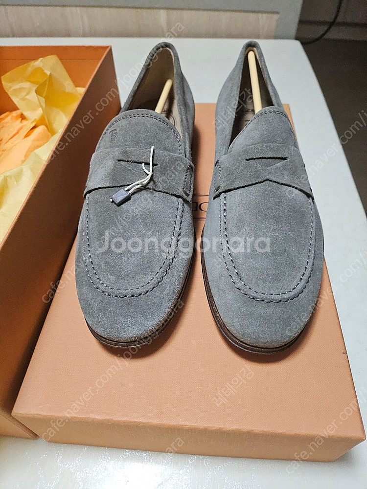 토즈(TOD'S) / 스웨이드 모카신 로퍼 / 그레이--4