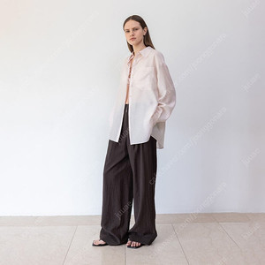 루에브르 와이드팬츠 브라운 Waist-Banded Wide Pants SW5ML291 신시아바지