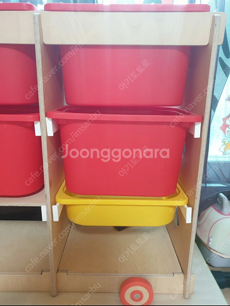 튜즐 친환경 자작나무 장난감수납장 정리함 판매합니다.--1