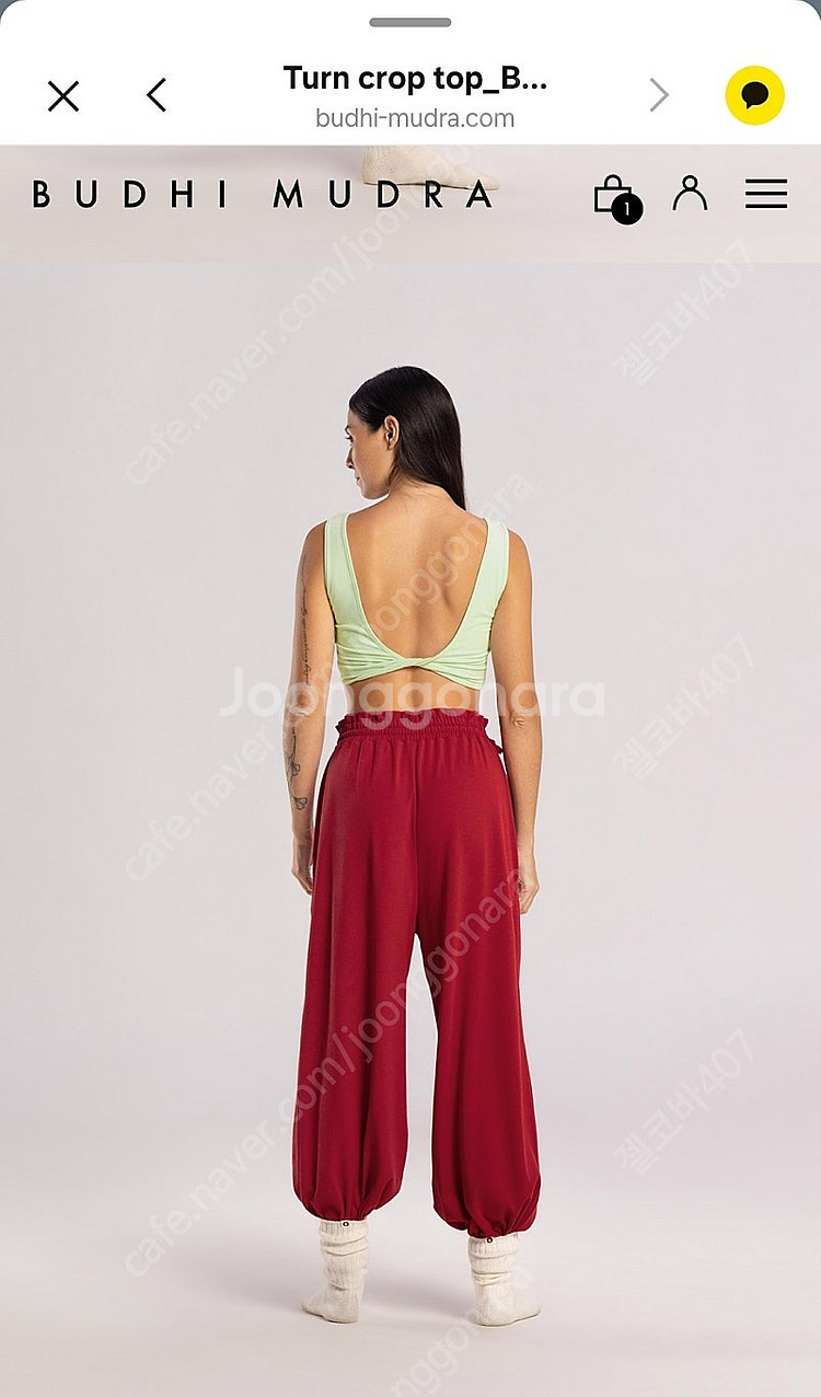 부디무드라 turn crop top 스몰 반택포--0