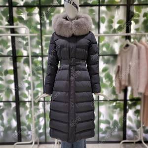 새상품 듀엘 구스다운 롱패딩 천연폭스 후드퍼 패딩
