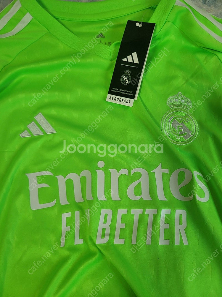 23-24 레알마드리드 골키퍼킷 레플리카(L) 긴팔 루닌 챔스 풀패치 판매합니다--2