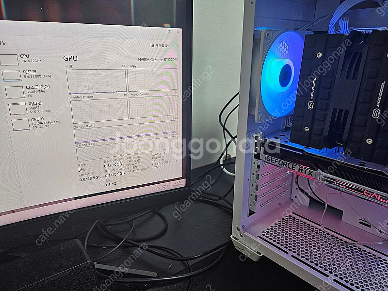 갤럭시 rtx2080 8gb white oc(발열심함)--1