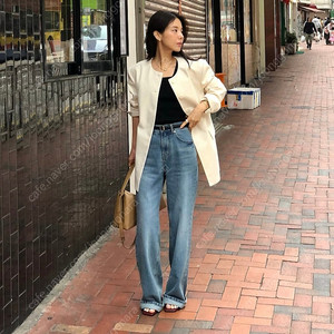 프레시라벨 플럼커브드진 스몰 , plume curved jean